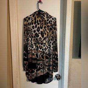 Animal print knee length dress